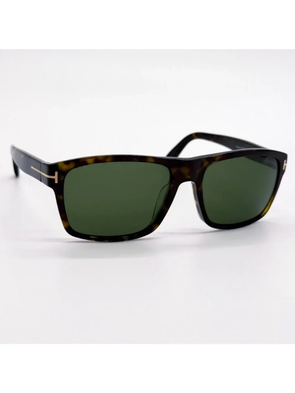 New Tom Ford August TF678 52N Havana Green Square Men Sunglasses Authentic
